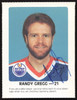 Randy Gregg Autographed 1984-85 Post Red Rooster Card Edmonton Oilers SKU #258378