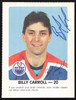 Billy Carroll Autographed 1984-85 Post Red Rooster Card Edmonton Oilers SKU #258386