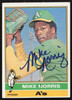 Mike Norris Autographed 1976 Topps Rookie Card #653 Oakland A's SKU #258585