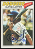 Dave Lopes Autographed 1977 Topps Card #180 Los Angeles Dodgers SKU #258640