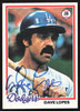 Dave Lopes Autographed 1978 Topps Card #440 Los Angeles Dodgers SKU #258662