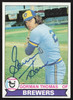 Gorman Thomas Autographed 1979 Topps Card #376 Milwaukee Brewers SKU #258674
