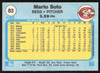 Mario Soto Autographed 1982 Fleer Card #83 Cincinnati Reds SKU #258685