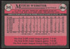 Mitch Webster Autographed 1989 Topps Card #36 Chicago Cubs SKU #258837