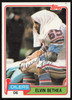 Elvin Bethea Autographed 1981 Topps Card #272 Houston Oilers SKU #258855