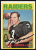 Daryle Lamonica Autographed 1972 Topps Card #169 Oakland Raiders SKU #259114