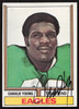 Charley Young Autographed 1974 Topps Card #449 Philadelphia Eagles SKU #259140