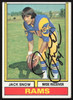 Jack Snow Autographed 1974 Topps Card #83 Los Angeles Rams SKU #259143