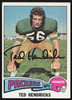 Ted Hendricks Autographed 1975 Topps Card #315 Green Bay Packers SKU #259144