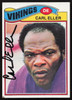 Carl Eller Autographed 1977 Topps Card #385 Minnesota Vikings SKU #259169
