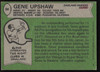 Gene Upshaw Autographed 1978 Topps Card #90 Oakland Raiders SKU #259178