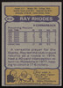 Ray Rhodes Autographed 1979 Topps Card #412 New York Giants SKU #259195