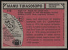 Manu Tuiasosopo Autographed 1980 Topps Rookie Card #512 Seattle Seahawks SKU #259204