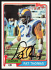 Pat Thomas Autographed 1981 Topps Card #423 Los Angeles Rams SKU #259210