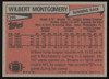 Wilbert Montgomery Autographed 1981 Topps Card #295 Philadelphia Eagles SKU #259214