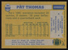 Pat Thomas Autographed 1982 Topps Card #384 Los Angeles Rams SKU #259216