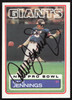 Dave Jennings Autographed 1983 Topps Card #128 New York Giants SKU #259223