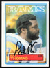 Pat Thomas Autographed 1983 Topps Card #95 Los Angeles Rams SKU #259226