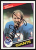 Dave Jennings Autographed 1984 Topps Card #318 New York Giants SKU #259232