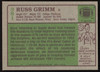 Russ Grimm Autographed 1984 Topps Rookie Card #381 Washington Redskins SKU #259242