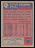 Dave Brown Autographed 1985 Topps Card #381 Seattle Seahawks SKU #259253