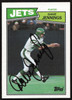 Dave Jennings Autographed 1987 Topps Card #140 New York Jets SKU #259277
