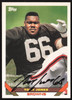 Tony Jones Autographed 1993 Topps Card #592 Cleveland Browns SKU #259372