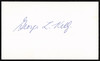 George Kelly Autographed 3x5 Index Card New York Giants SKU #259602