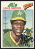 Mike Norris Autographed 1977 Topps Card #284 Oakland A's SKU #258631