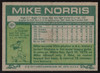 Mike Norris Autographed 1977 Topps Card #284 Oakland A's SKU #258631