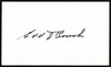 Edd Roush Autographed 3x5 Index Card Cincinnati Reds SKU #259612
