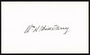 Bill Terry Autographed 3x5 Index Card New York Giants SKU #259625