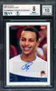 Stephen Curry Autographed 2009-10 Topps Rookie Card #321 Golden State Warriors BGS 8 Auto Grade Gem Mint 10 Beckett BAS #18954999