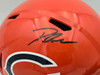 D'Andre Swift Autographed Chicago Bears 2022 Alternate Orange Full Size Speed Replica Helmet Beckett BAS Witness Stock #260053