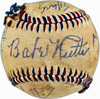 The Sandlot Movie Cast Autographed Replica Babe Ruth Signed Movie Prop Baseball With 8 Signatures Beckett BAS Witness Stock #260067