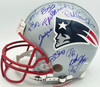 2005 New England Patriots Team Autographed Silver Full Size Authentic Helmet With 29 Signatures Including Tom Brady #211/350 Steiner Holo SKU #260017