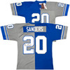 Detroit Lions Barry Sanders Autographed Blue & Grey Split Authentic Mitchell & Ness 1996 NFL Legacy Throwback Jersey Size 48 Beckett BAS QR Stock #260152