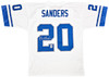 Detroit Lions Barry Sanders Autographed White Authentic Mitchell & Ness 1996 NFL Legacy Throwback Jersey Size 48 Beckett BAS QR Stock #260154