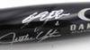 B.J. & Justin Upton Autographed Oakley Zinger Bat Family Business (Smudged) Beckett BAS QR #BU87122