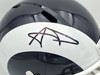 Aaron Donald Autographed Los Angeles Rams Blue Full Size Speed Replica Helmet Beckett BAS Witness Stock #261455