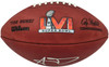 Aaron Donald Autographed Los Angeles Rams Official Super Bowl LVI Logo Leather Football Beckett BAS Witness Stock #261458