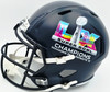 Sam Darnold Autographed Seattle Seahawks Blue Super Bowl LX Champions Logo Full Size Speed Replica Helmet Beckett BAS Witness Stock #261508