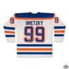 Edmonton Oilers Wayne Gretzky Autographed White Authentic Mitchell & Ness Vintage 1986-1987 Throwback Jersey Size XL UDA Holo Stock #261625