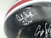 Archie Griffin, Eddie George & Troy Smith Autographed Ohio State Buckeyes 2015 Alternate Black Full Size Speed Authentic Helmet "Heisman" Beckett BAS Witness Stock #261829