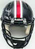 Archie Griffin, Eddie George & Troy Smith Autographed Ohio State Buckeyes 2015 Alternate Black Full Size Speed Authentic Helmet "Heisman" Beckett BAS Witness Stock #261829