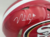Nick Bosa Autographed San Francisco 49ers Flash Red Full Size Speed Authentic Helmet "2022 NFL DPOY" Beckett BAS Witness Stock #261830