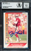 Joe Montana Autographed 1991 Pacific Card #464 San Francisco 49ers Auto Grade Gem Mint 10 Beckett BAS Stock #261794