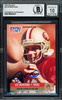 Joe Montana Autographed 1991 Pro Set Card #3 San Francisco 49ers Auto Grade Gem Mint 10 Beckett BAS Stock #261796