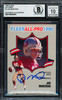 Joe Montana Autographed 1990 Fleer All Pro Card #1 San Francisco 49ers Auto Grade Gem Mint 10 Beckett BAS Stock #261780