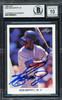 Ken Griffey Jr. Autographed 1990 Leaf Card #245 Seattle Mariners Auto Grade Gem Mint 10 Beckett BAS Stock #261774